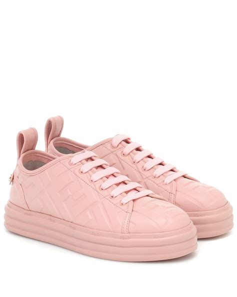 fendi sneakers beige|Fendi pink and grey sneakers.